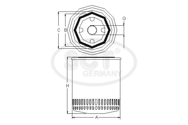 SCT GERMANY alyvos filtras SM 103